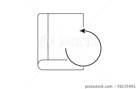 Book reload icon flat symbol vector illustration. Book reload icon flat symbol vector illustration. 59235991
