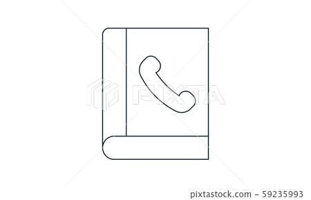 Phone book icon isolated. Address book. Telephone directory. Flat design. Vector Illustration Phone book icon isolated. Address book. Telephone directory. Flat design. Vector Illustration 59235993