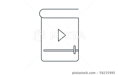 Book, e learning, education, lesson, online, play icon vector illustration. Book, e learning, education, lesson, online, play icon vector illustration. 59235995