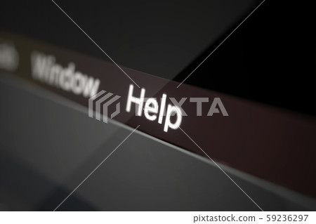 Help menu on the screen - Stock Illustration [59236297] - PIXTA