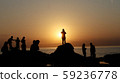日落和海岸 59236778