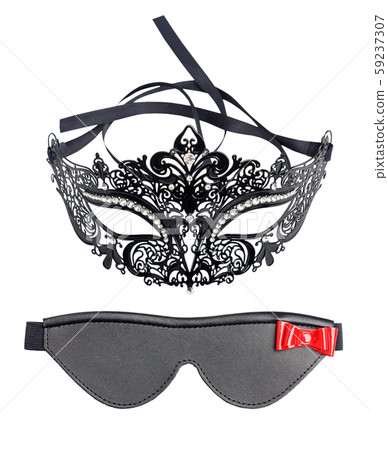 Collage of black masks for bdsm plays. Collage of black masks for bdsm plays. 59237307