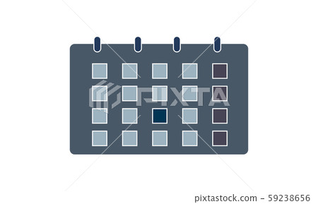 Calendar or organizer isolated icon vector. Delivery term or shipping dates, planning events, month schedule and meeting appointment. Days and weeks grid, wall reminder, deadline checking or control 59238656