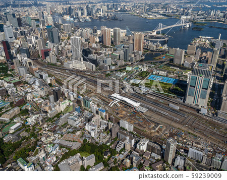 Takanawa Gateway Station under construction 59239009