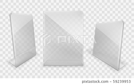 Acrylic table displays, plastic glass card holders 59239953