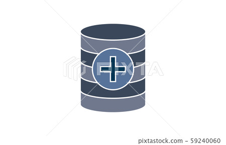 Add, add database, create database, new database icon vector illustration flat style graphical symbol. Add, add database, create database, new database icon vector illustration flat style graphical symbol. 59240060