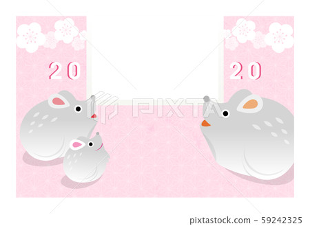 新年賀卡2020_child year_相框[白框] 59242325