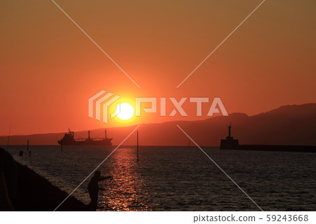 Omuta City Miike Port Sunset 59243668
