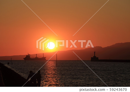 Omuta City Miike Port Sunset Omuta City Miike Port Sunset 59243670