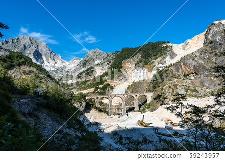 White Carrara marble quarries in the Apuan Alps Italy 59243957