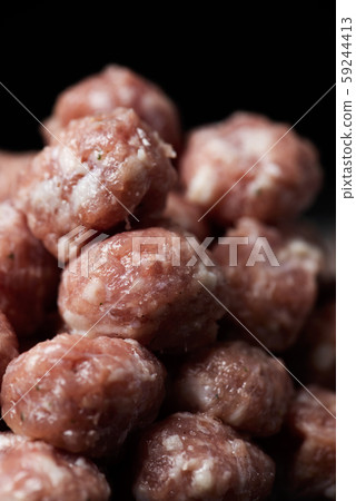 pile of raw meatballs pile of raw meatballs 59244413