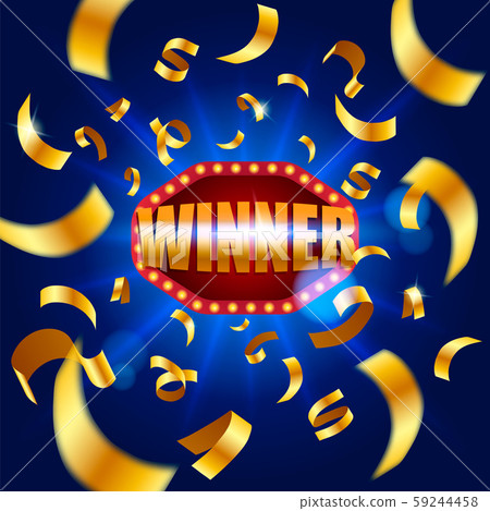 Winner banner, falling ribbons winner Winner banner, falling ribbons winner 59244458