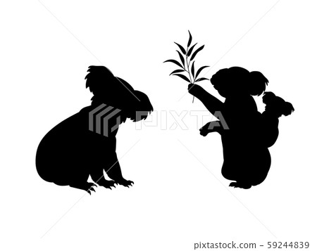 Koala family. Silhouettes of animals 59244839