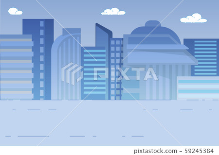 Cityscape with Skyscrapers, Houses Exterior View Cityscape with Skyscrapers, Houses Exterior View 59245384