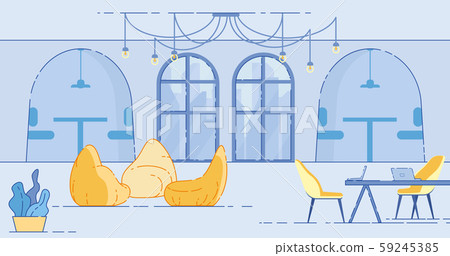 Contemporary Coworking Area with Working Space Contemporary Coworking Area with Working Space 59245385