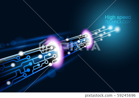 High speed technology fiber optic Provides instant access to information such as the Internet, telephone, television. vector digital file. 59245696
