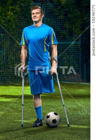 Inclusion soccer player. Cerebral palsy. Amputants Inclusion soccer player. Cerebral palsy. Amputants 59246775
