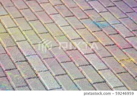 Multi colored paving slabs, powder coated with dry 59246959
