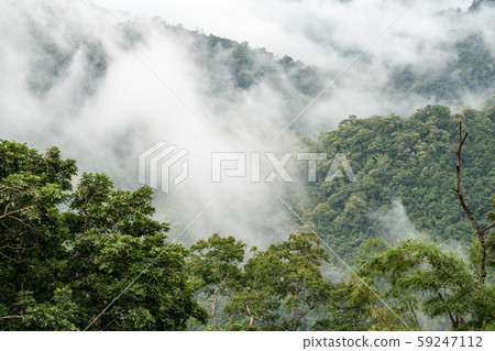 foggy landscape in the mountains 59247112