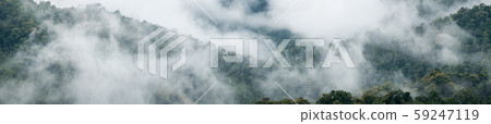 foggy landscape in the mountains 59247119