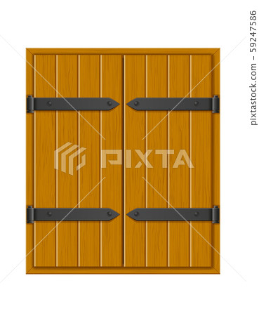 closed shutter wooden window for design vector closed shutter wooden window for design vector 59247586