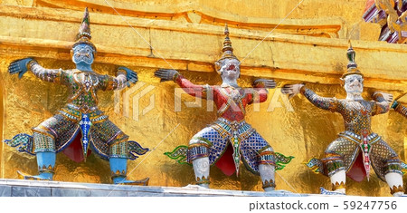 Guardian Giant Around Pagoda in Wat Phra Kaew 59247756