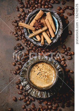 Black coffee with spices 59248576