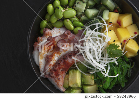 Sushi, rolls, fish dishes. Seafood delicacies 59248960
