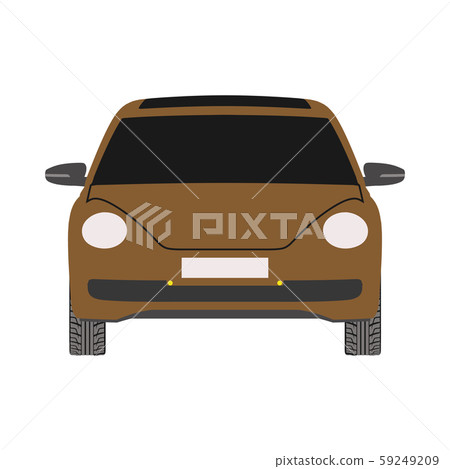 Car front view transportaion style. Flat vector 59249209