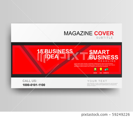 Magazine Sample Red Red magazine style cover template design. Brochure - Stock Illustration ...