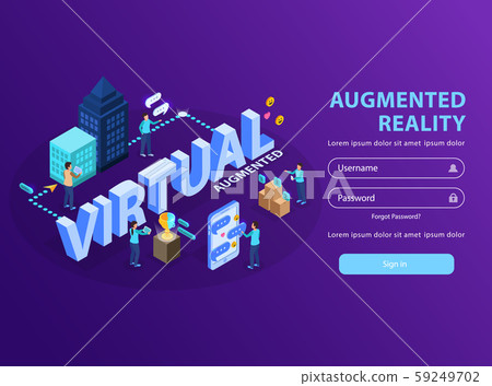 Augmented Reality Isometric Background Augmented Reality Isometric Background 59249702