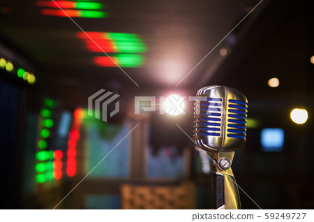 retro microphone at concert retro microphone at concert 59249727