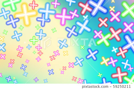 Childish Mottled multicolored plusses, background 59250211