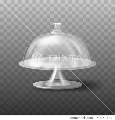 Realistic 3d Detailed Glass Cake Stand. Vector 59250589