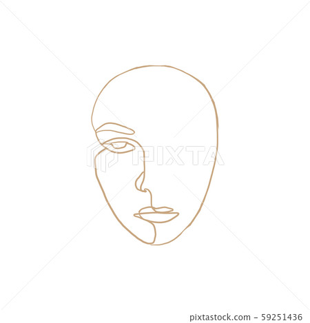 fashion woman face sketch