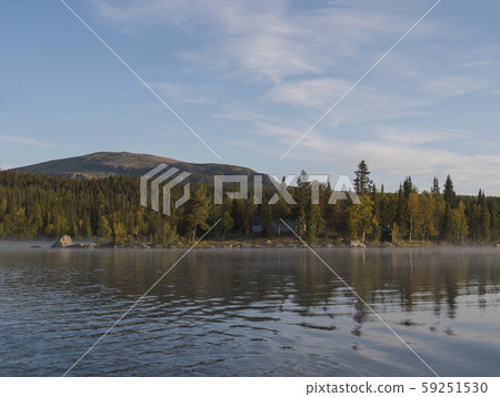Beautiful morning over lake Sjabatjakjaure with 59251530
