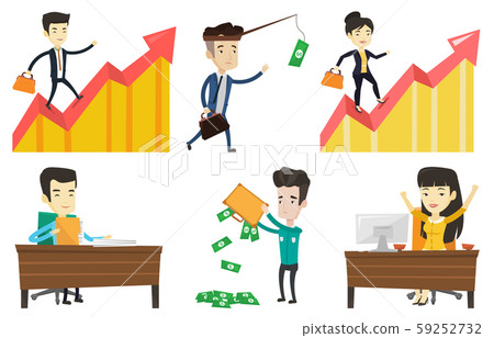 Vector set of business characters. Vector set of business characters. 59252732
