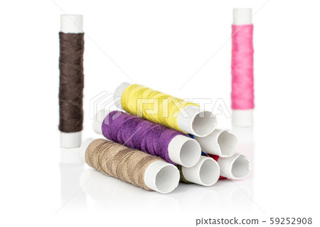 Sewing thread spool isolated on white Sewing thread spool isolated on white 59252908