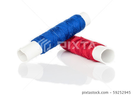 Sewing thread spool isolated on white 59252945