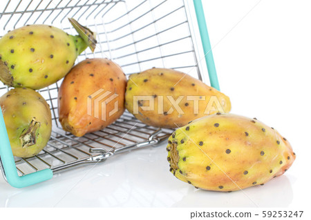 Green prickly pear isolated on white Green prickly pear isolated on white 59253247