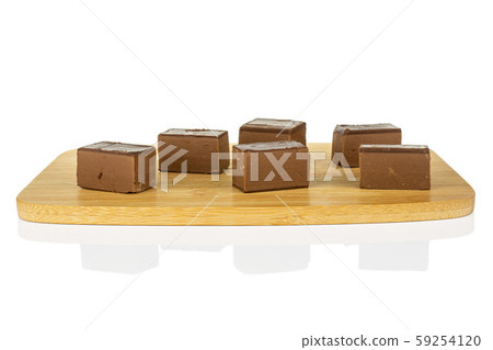 Sweet viennese nougat isolated on white 59254120