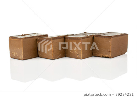 Sweet viennese nougat isolated on white 59254251