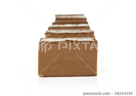 Sweet viennese nougat isolated on white Sweet viennese nougat isolated on white 59254295