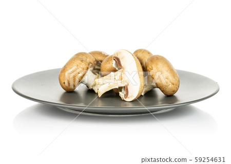 Fresh brown mushroom isolated on white Fresh brown mushroom isolated on white 59254631