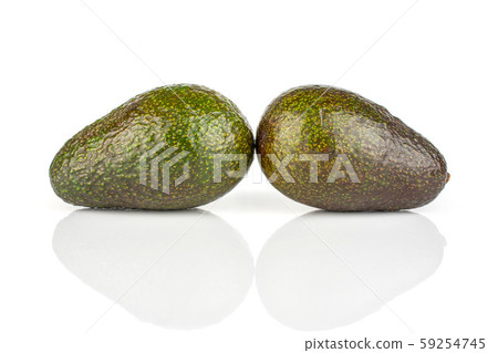 Fresh green avocado isolated on white 59254745
