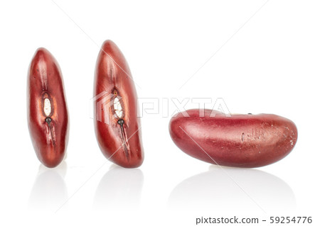 Fresh red kidney bean isolated on white Fresh red kidney bean isolated on white 59254776