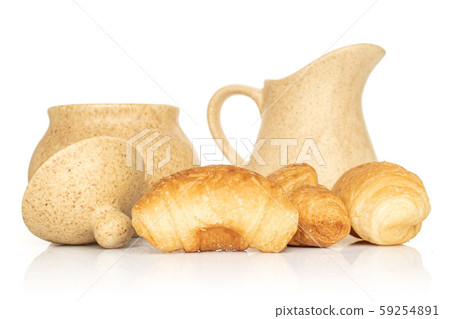 Fresh mini croissant isolated on white Fresh mini croissant isolated on white 59254891