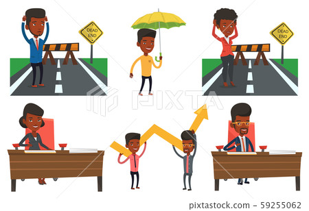 Vector set of business characters. Vector set of business characters. 59255062