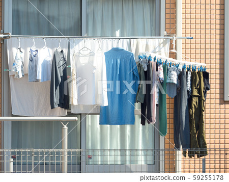 Laundry dried on the veranda Laundry dried on the veranda 59255178