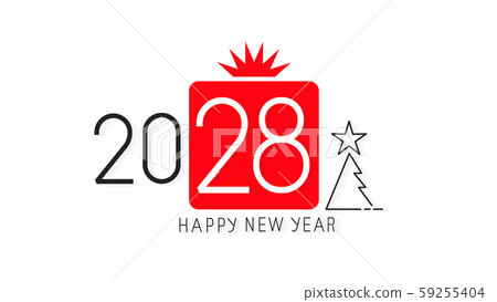 Happy New Year 2028 Design.Vector Illustration 59255404